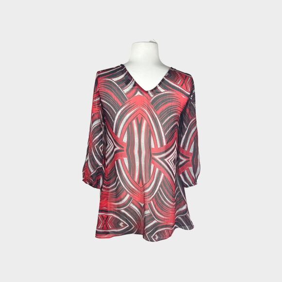 Express | Y2K Vintage Sheer Long Sleeve Tunic Top | Small - Picture 3 of 5